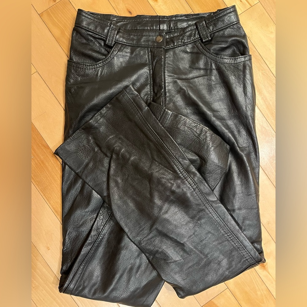 Harley Davidson Genuine leather pants screamin eagle vintage size 2